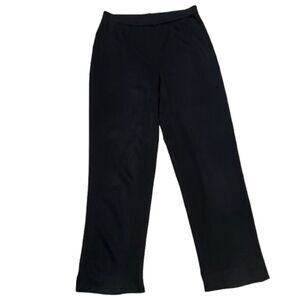 Ming Wang Knit Straight Leg Pants Classic Black‎ Lightweight Office Wear Size XS